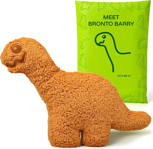 Large Dino Nugget Pillow, Premium Chicken Nugget Dinosaur Stuffed Animal Plush – Ultra Soft 16 inch Fun Dinosaur Toys Throw Pillows for Kids, Boys & Girls (Bronto Barry)