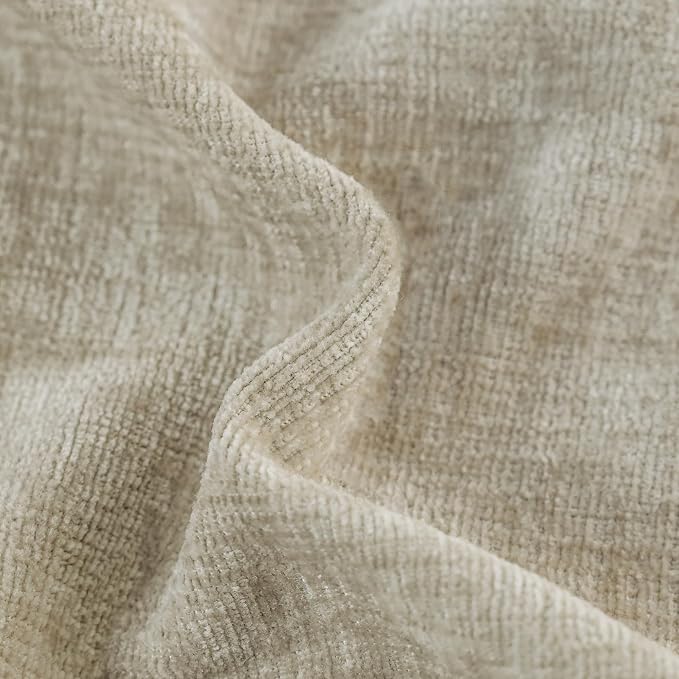 CaliTime Decorative Couch Throw Pillow Covers 18 X 18 Inches Light Taupe | Pack of 2, Cozy Chenille Cushion Cases, Cotton Thread Stitching Edges, for Sofa Bed Living Room Farmhouse