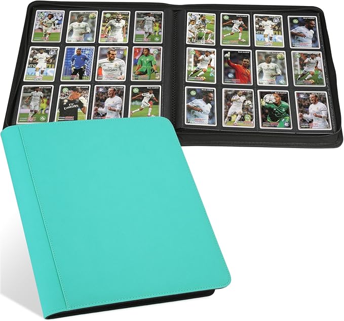 GERMUN Trading Card Binder 12 Pocket, 720 Pockets Card Binders, Card Collection Binder, Card Album Folder for MTG, TCG, Sports Cards, Game Cards (Lake Blue)