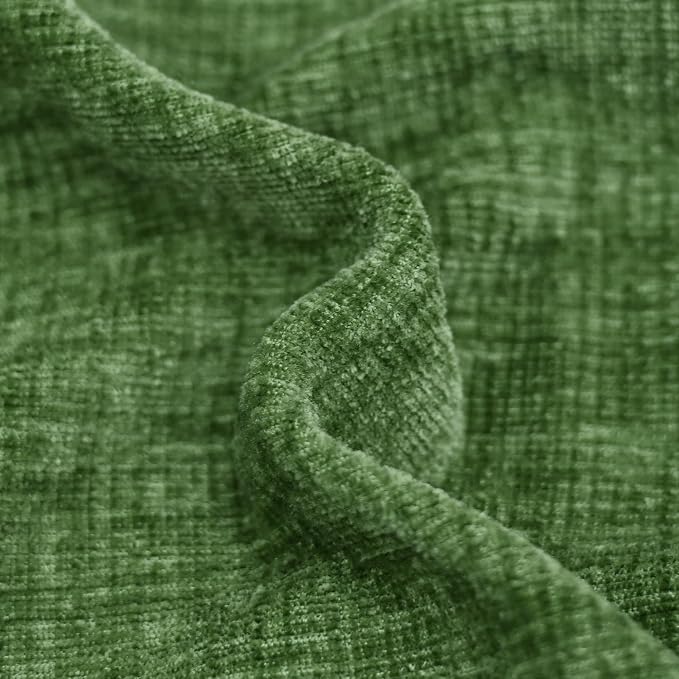CaliTime Decorative Couch Throw Pillow Covers 20 X 12 Inches Forest Green | Pack of 2, Cozy Chenille Cushion Cases, Cotton Thread Stitching Edges, for Sofa Bed Living Room Farmhouse