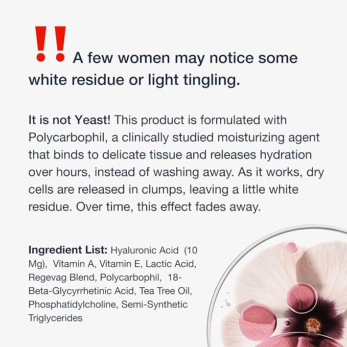 10 MG Hyaluronic Acid 10 Inserts for Women with Vitamin E, Vitamin A. Formulated in USA. Made in Italy. Long Lasting Ultra moisturizing for Dryness from hormonal Changes and Menopause