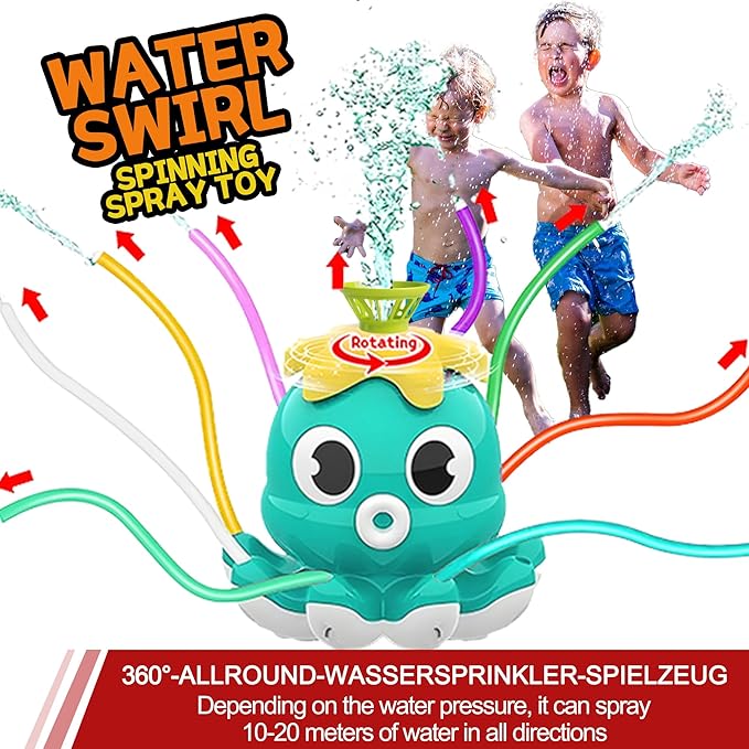 Water Sprinkler Baseball Toy for Kids Outdoor Play Toys – Backyard Summer Splash Game for Boys and Girls, Connects to Garden Hose, Fun Lawn Activity for Yard, Beach, or Birthday Party