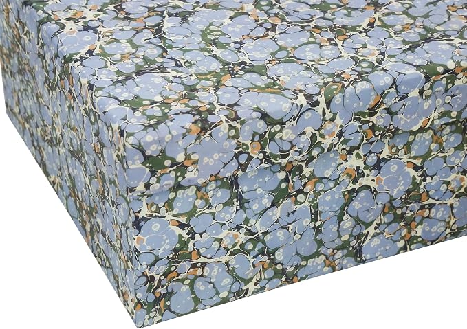 3-Piece Decorative Storage Boxes with Lids, Artistic Marble Pebble Pattern, Cardboard Paperboard Keepsake Box Set, Photo & Memory Storage for Home Decor and Modern Organization