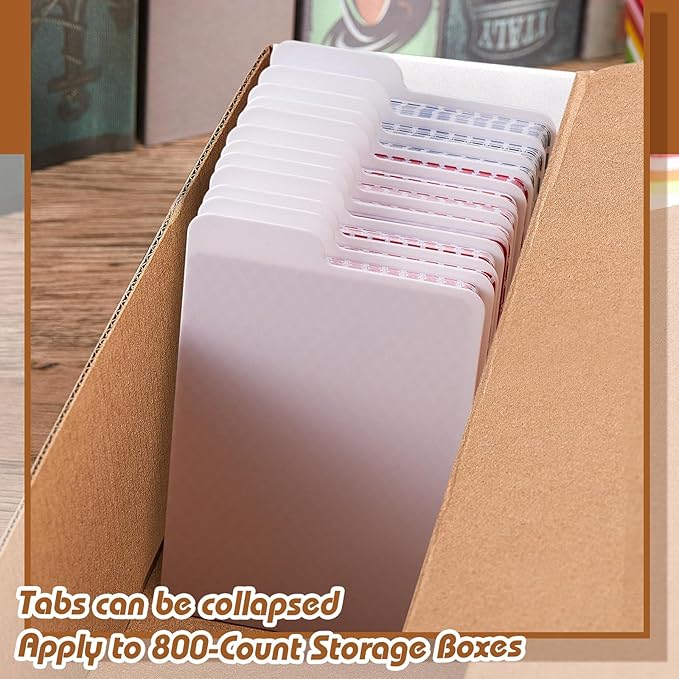 Lewtemi 150 Pieces Card Dividers PP Trading Card Page Dividers Playing Separator for Office and Sports Gathering Storage Supplies, 2.6 x 3.8 Inch, 10 Colors (White)