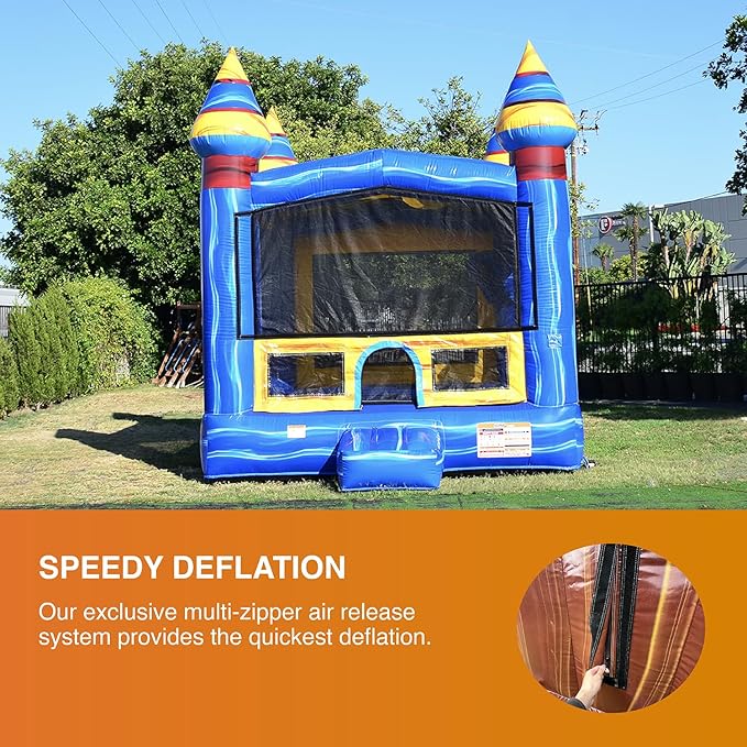 JumpOrange Melting Artic Commercial Grade Bounce House 13x13 for Kids and Adults (with Blower), Basketball Hoop, Outdoor Indoor, Bouncer Jumper, Birthday Party, Rental Grade, Big Inflatable