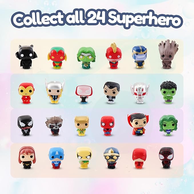 EvolutionUSA 1pc Epic Superhero Bath Bombs for Kids – Super Hero Bath Bomb with Toy Inside, Lush Children Bathbomb Easter, Organic Bathbomb with Surprise Inside, Fun Superhero Bath Fizzer Valentines
