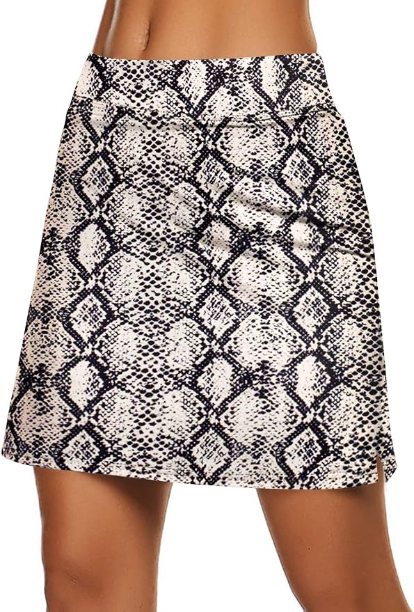 Ekouaer Women's Active Performance Skort Lightweight Skirt for Golf Tennis | Built-in Shorts, A Line, High Waisted, Tummy Control, Pickleball, Running, Workout, Sports, Skorts for Woman