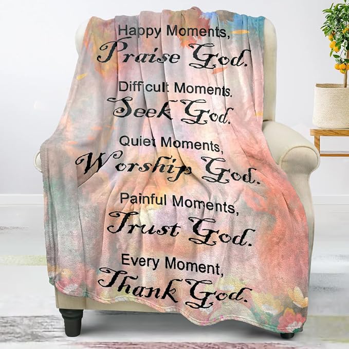COMFAR Christian Gifts for Women Faith, Inspirational/Religious/Spiritual Gifts for Adults, Soft Throw Blankets for Women/Men, Personalized Blankets for Adults 50"x 60"