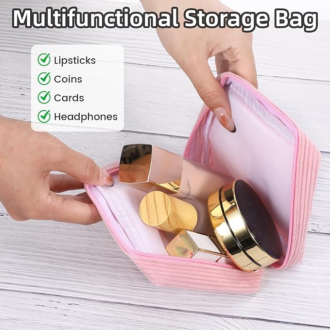 4 PCS Sanitary Napkin Storage Bag, Menstrual Pad Zipper Period Pouch Portable Period Bag Panty Liners, Pad Pouch with Zipper for Women Ladies Daily Use Purse Travel(Solid Color,4 Colors)