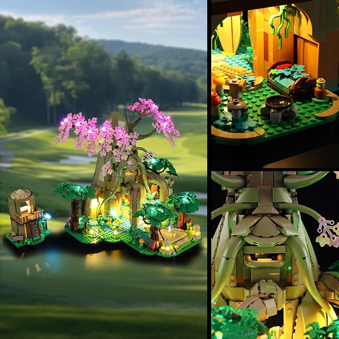 Vaodest LED Light for Lego 77092 Great Deku-Tree 2-in-1 Set,Design and Configuration Compatible with Model 77092(LED Light Only, Not Building Block Kit)