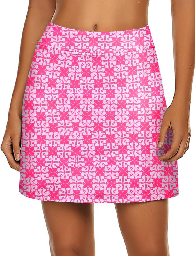Ekouaer Women's Active Performance Skort Lightweight Skirt for Golf Tennis | Built-in Shorts, A Line, High Waisted, Tummy Control, Pickleball, Running, Workout, Sports, Skorts for Woman