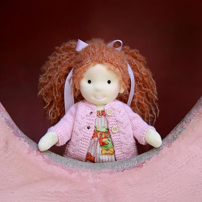 Waldorf Handmade Rag Doll - Personalized Collectors Plush for Kids Birthday Present With Beautiful Box-Autumn 12"