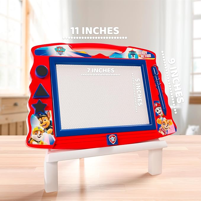Lollipop PAW Patrol Magnetic Drawing Board with Stylus and 3 Stamps, for Boys or Girls (Blue)…