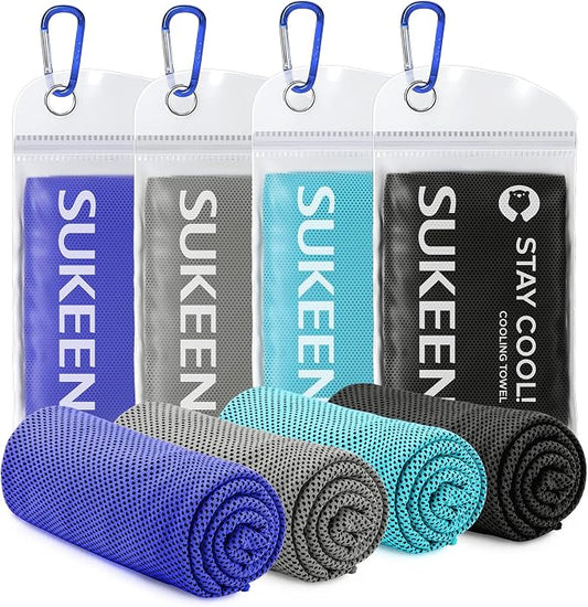 Sukeen Cooling Towel for Neck and Face (40"x12"), Microfiber Bulk Cooling Towels for Athletes Cooling Neck Wraps Instant Cooling Towels for Yoga,Gym,Golf,Running,Fitness and Workout