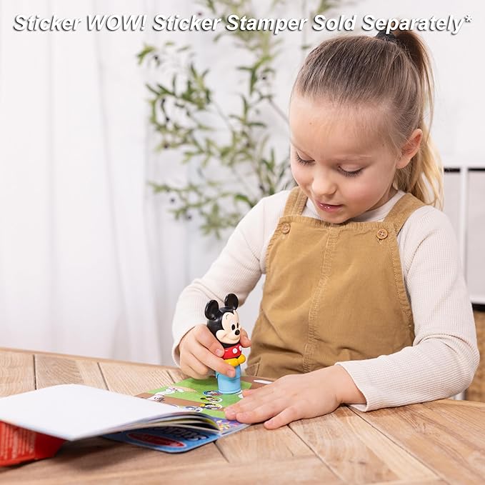 Melissa & Doug Sticker Wow!™ Mini Activity Pad and 200+ Refill Stickers for Stamper Arts and Crafts Fidget Toy Collectibles – Assorted Disney