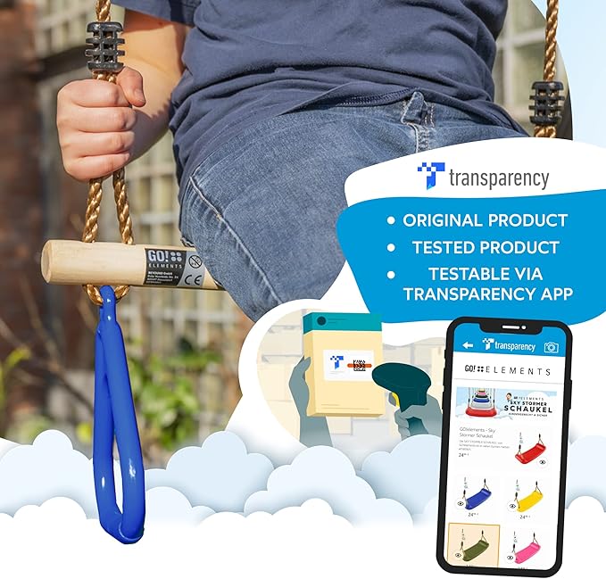 Trapeze Swing Bar for Kids Indoor & Outdoor | Adjustable Trapeze Bar with Rings for Swing Set | Hanging Gymnastics Bar for Monkey Bars, Ninja Course & Play Set