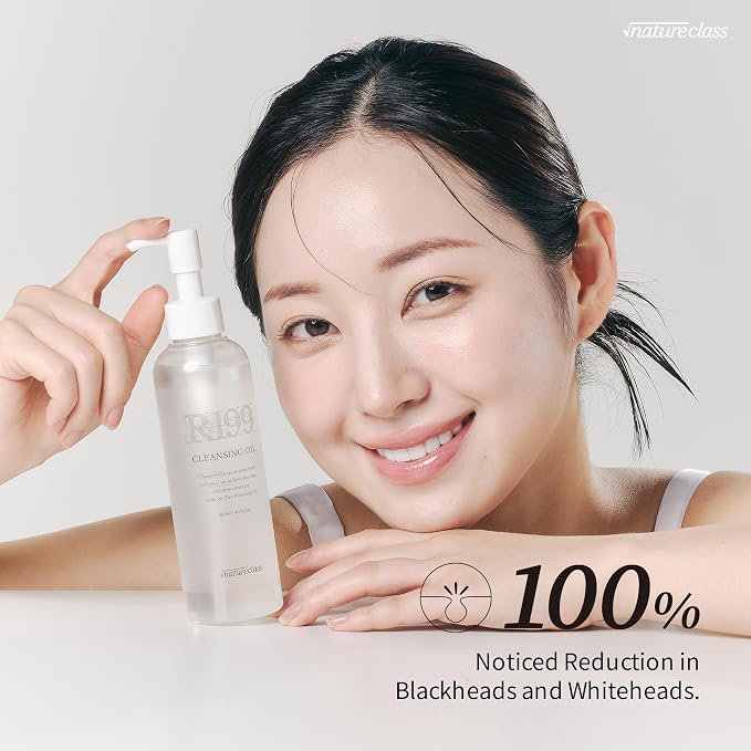 R199 Rice Cleansing Oil Face Cleanser Korean Skincare Makeup Remover Oil Cleanser for Face Blackhead Remover Pore Control Double Cleansing Sensitive Skin 6.76 fl oz
