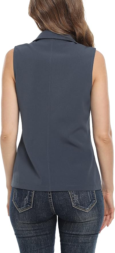 MISS MOLY Women's Lightweight Vest Casual Zip Up Utility Vest Hiking Golf Sleeveless Jackets with Pockets
