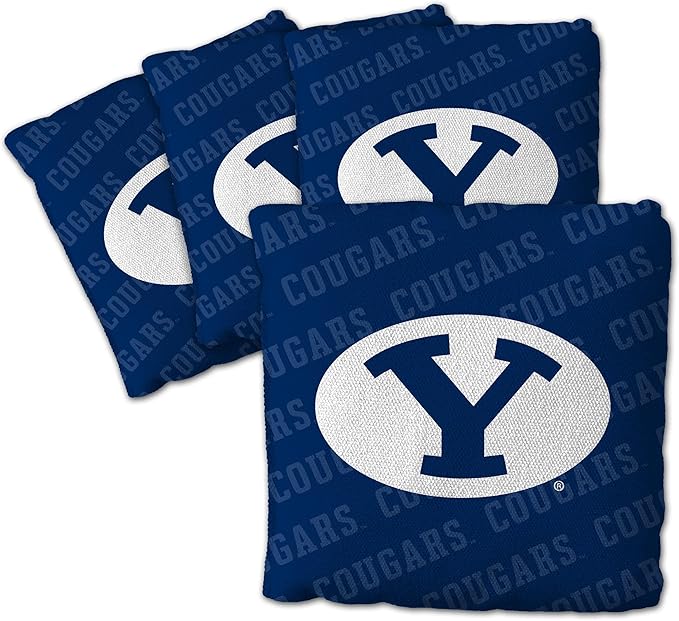 YouTheFan Officially-Licensed NCAA Set of 4 Cornhole Bags - All Weather Regulation 6” x 6” Size - 16oz Weight - Designed in USA