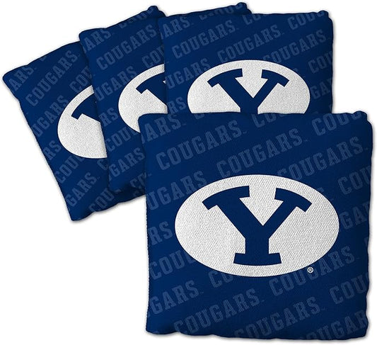 YouTheFan Officially-Licensed NCAA Set of 4 Cornhole Bags - All Weather Regulation 6” x 6” Size - 16oz Weight - Designed in USA