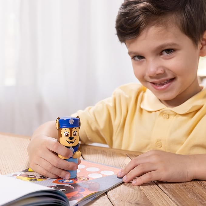 Melissa & Doug Sticker Wow!™ PAW Patrol Chase Bundle: 24-Page Activity Pad, Sticker Stamper, 500 Stickers, Mini Pad, Arts and Crafts Fidget Toy Collectible Character