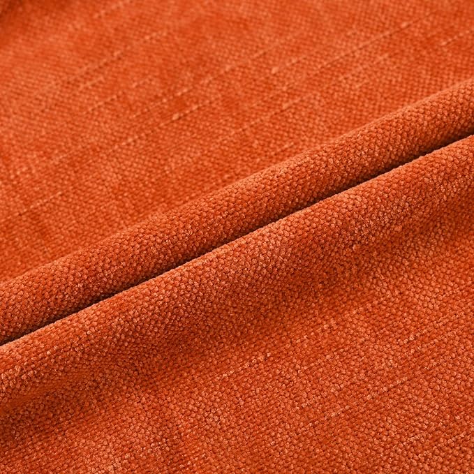 Set of 4 Soft Textured Decorative Throw Pillow Covers 16x16 Inch Cozy Farmhouse Cushion Cover Square Accent Pillow Cases for Bed Couch Sofa Living Room, Burnt Orange