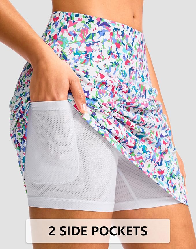 G Gradual 16"/18" Skorts for Women Golf Skirt with 2 Pockets Summer Casual | Built-In Shorts, High Waist, Soft 4-Way Stretch, Breathable Mesh Liner, Tennis Pickleball Athletic Wear, Easy To Match