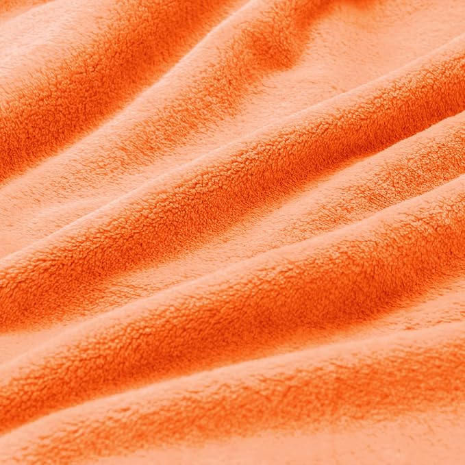 BEDELITE Fleece Blankets 108 inch x90 Size Orange Throw Blankets for Bed & Couch,Plush Cozy Fuzzy Blanket, Super Soft & Warm Lightweight Fall Blankets | Ultra Soft Fleece, Plush Microfiber, Lightweight Warmth, Fall Decor, Fade Resistant, Machine Washab...