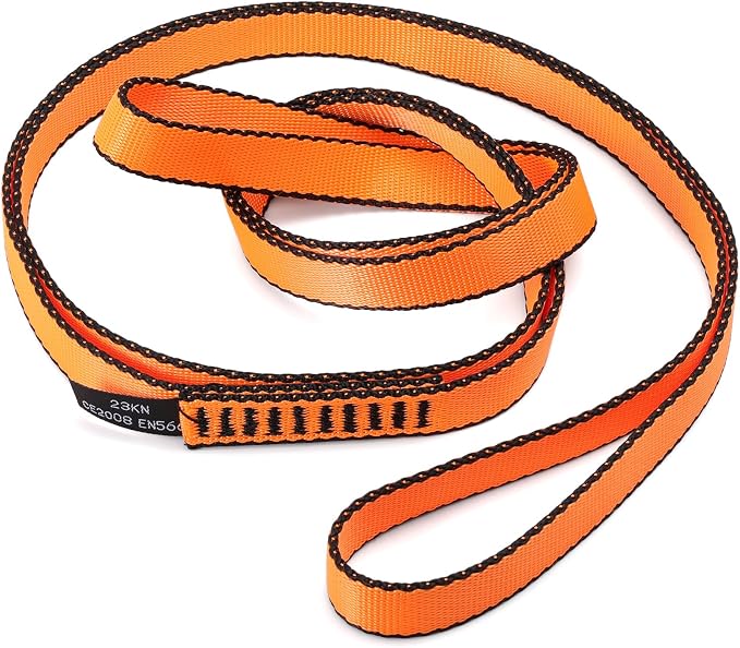 18MM Nylon Climbing Sling Runner 23KN CE2008/EN566 Strong Webbing Straps for Rock Climbing,Mountaineering, Rappelling, Swing, Yoga Hammock etc