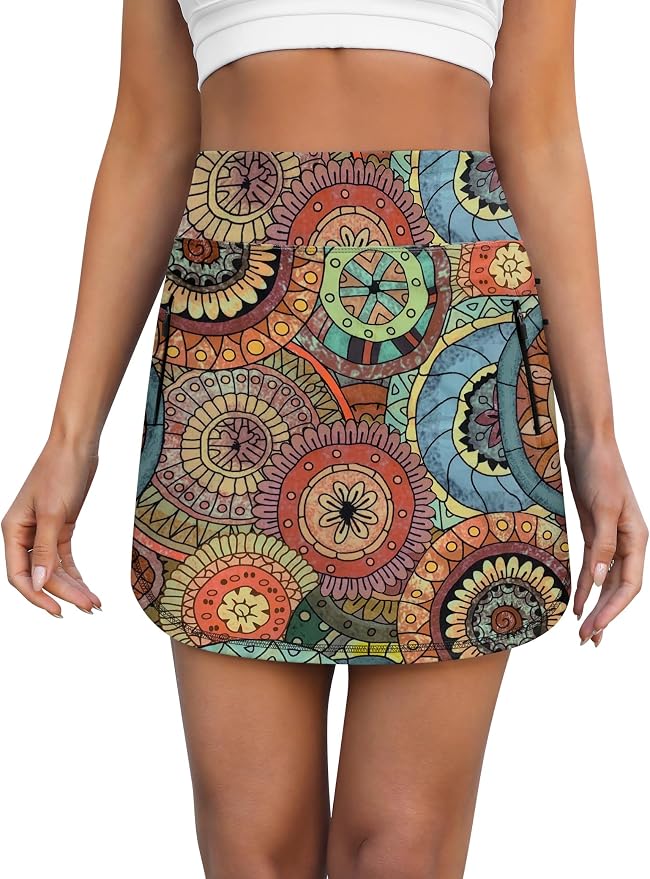 LouKeith Golf Skirts for Women Tennis Skirt with Zipper Pockets High Waisted Running Casual Athletic Skorts Built-in Shorts