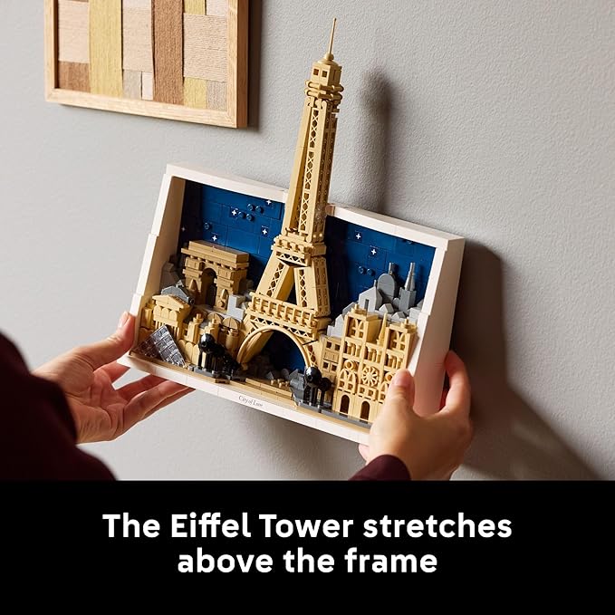 LEGO Architecture Paris – City of Love Building Set for Adults - DIY Office or Bedroom Decor for Women & Men, Ages 18+ - Buildable Frame to Hang or Stand for Display - Gift Idea for Birthdays - 21064