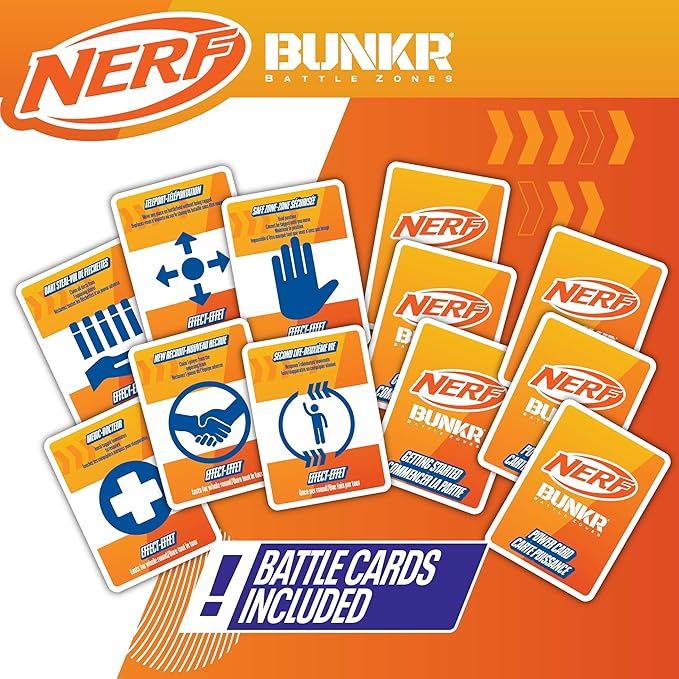 BUNKR Battle Zones NERF NERF Stadium Pack – 9-Piece Inflatable Barricade Shield Bunker Set for War, Laser Tag, Foam Dart Blasters, Gel Blasters, Water Blasters & Outdoor Battle Play