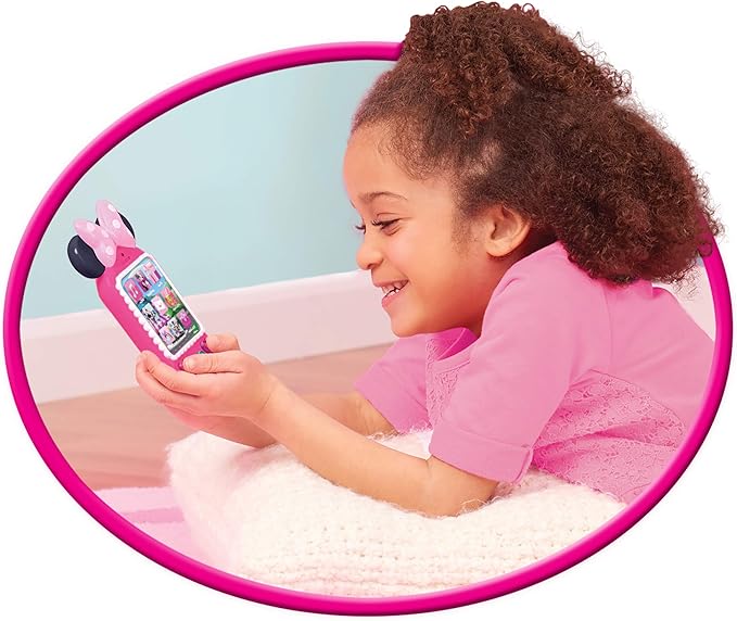 Disney Junior Minnie Bow-Tique Why Hello Pretend Play Cell Phone, Lights and Sounds, Batteries Included, Kids Toys for Ages 3 Up by Just Play