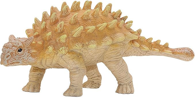 Gemini&Genius Ankylosaurus Dinosaur Toy Action Figure, Saichania Toy, Gift, Xmas Stocking Stuffer, Birthday Cake Topper, Family Party Gift for Kids 3 Year Olds and Up