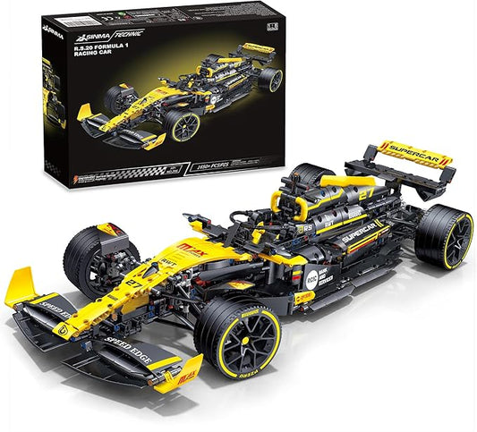 Technic F1 RS20 Racing Car Building Kit – 1:8 Scale Collectible Set for Adults, 1650+ PCS Display Model with Realistic Details – DIY Engineering Gift for F1 Fans, Home or Office Display