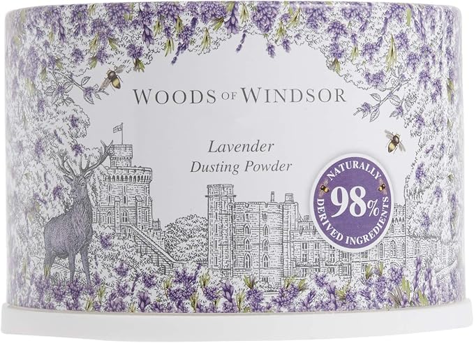 Woods Of Windsor Lavender Body Dusting Powder With Puff for Women, 3.5 Ounce