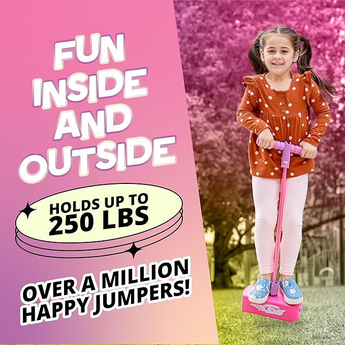 Flybar My First Foam Pogo Jumper for Kids Fun and Safe Pogo Stick for Toddlers, Durable Foam and Bungee Jumper for Ages 3 and up, Supports up to 250lbs