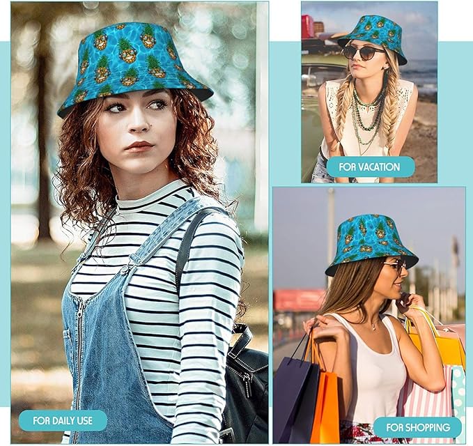 Bucket Hats Fashion Sun Cap Packable Outdoor Fisherman Hat for Women and Men
