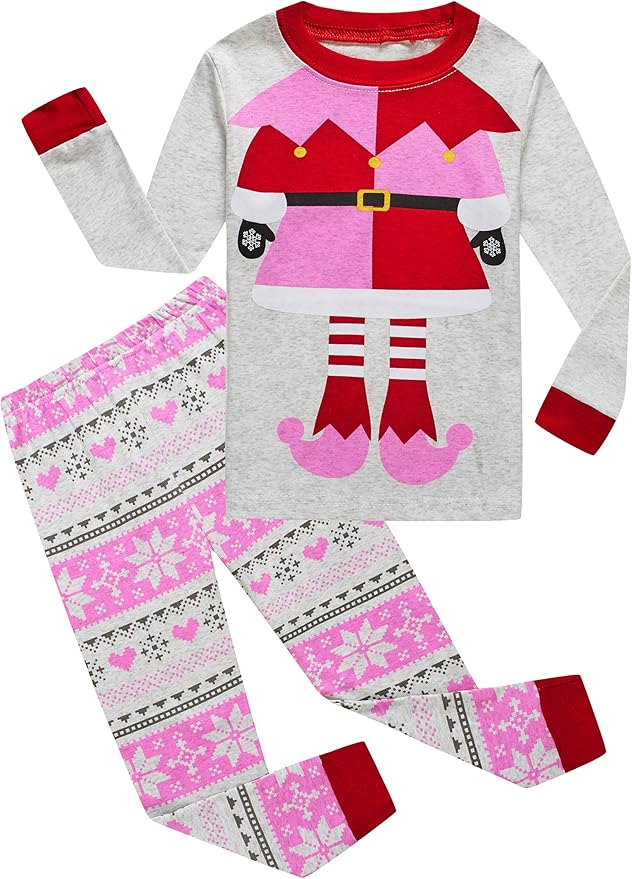 Family Feeling Kids & Toddler Girls Boys Pajamas 2 Piece Pjs Set 100% Cotton Sleepwear
