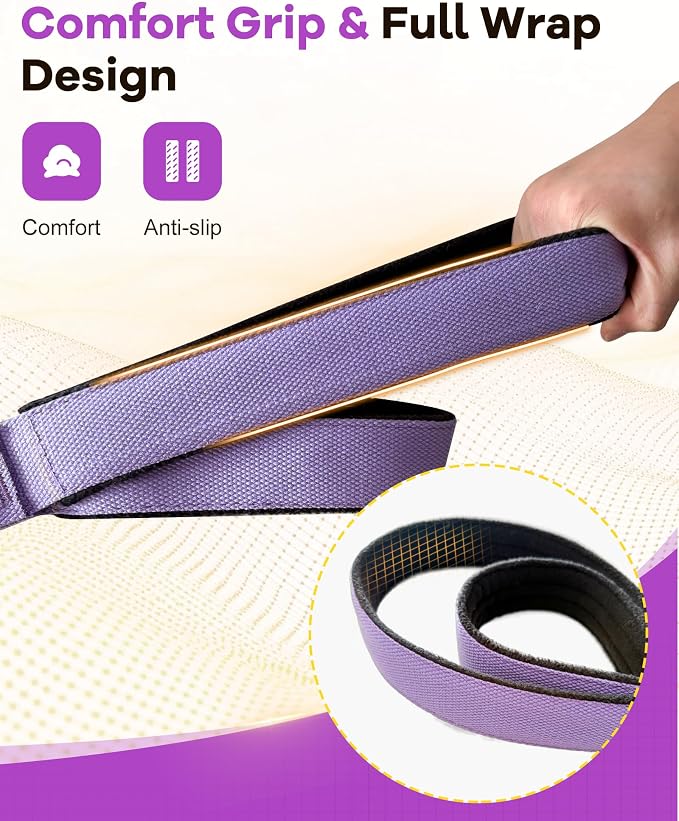 Wonderful Day 2PCS Pilates Straps for Reformer, Comfortable Enhanced Thickness, Fitness Pilates Double Loop Exercise Straps for Home Gym Workout