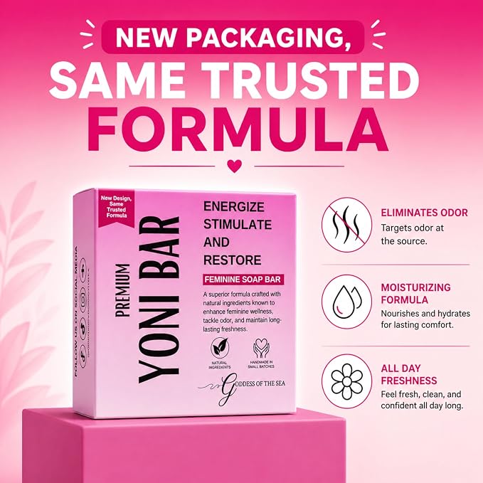 Premium Yoni 3 Bar Bundle - Natural Feminine Care Soap for pH Balance, Odor Control & Hydration | Organic Herbal Ingredients | Gentle yet Effective for Daily Intimate Hygiene | Handmade & Vegan