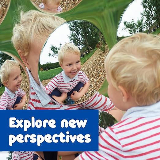 Spark & Wow Sensory Wall Toddler Mirror | Giant | 9 Bubbles | for Ages 6m+ | Easy-to-Clean Acrylic | Stimulate Cognitive Development