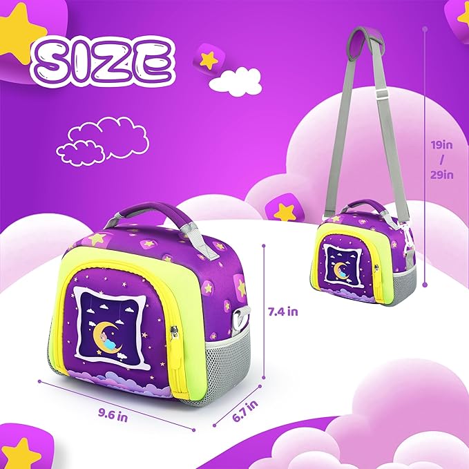 Carrying Bag Compatible with Toniebox Starter Set and Tonies Figurines, Kids Toys Storage Case with Handle and Shoulder Strap for Tonies Box, Detachable Bag for Toniebox Accessories