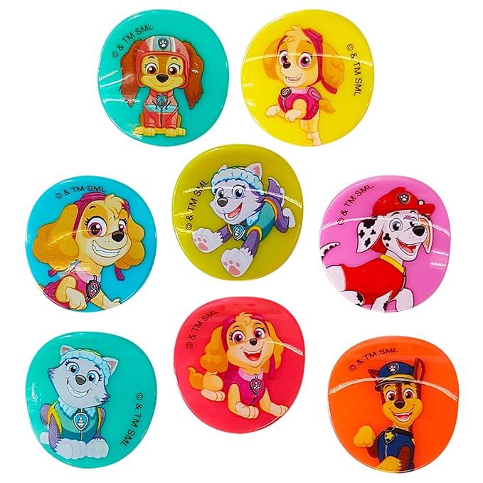 LUV HER Paw Patrol Girls Butterfly Hair Clips - 8 Cute Hair Clips with Small Soft Claw, Clips for Every Occasion - Multi Color with Your Favorite Paw Patrol Characters - Ages 3+