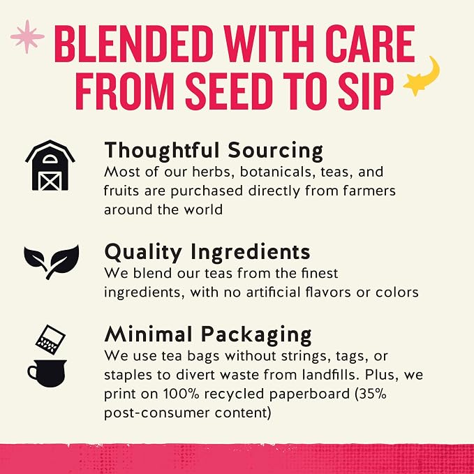Celestial Seasonings Hibiscus Punch Prebiotic Blend Wellness Tea, Caffeine Free Herbal Tea for Gut Health & Digestive Support, 16 Tea Bags