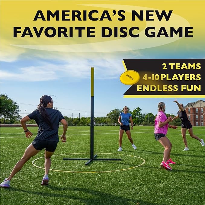 Indoor & Outdoor Team Game – Original Flying Disc Toss Sport - Fun For Events & Gatherings - Play At The Beach, Backyard, Park, Tailgates - Quick Easy 3 Minute Setup – For All Ages