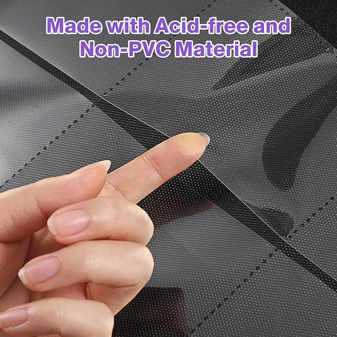 Toploader Binder, Holds 160 Toploaders, 100 Toploaders INCLUDED, 4-Pocket PU Cover Top Loader Binder for 3" x 4" Rigid Toploader, Ringless Double-Sided Toploader Card Binder for TCG, Sport Cards