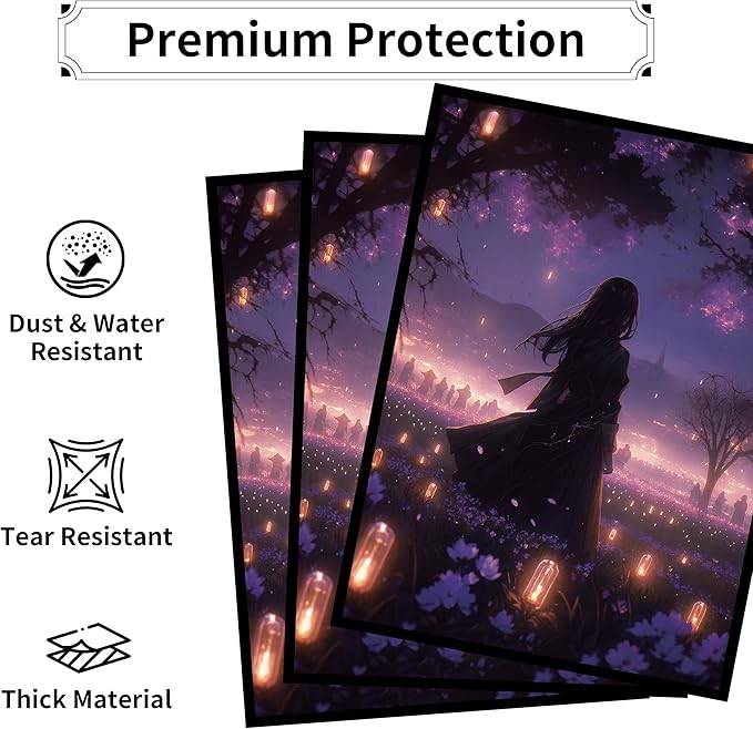 MTG Card Sleeves, Ultra Clear Front & Matte Finish Back, 100 Count Standard Size Matte Art Sleeve for Magic The Gathering (Fantasy Girl)