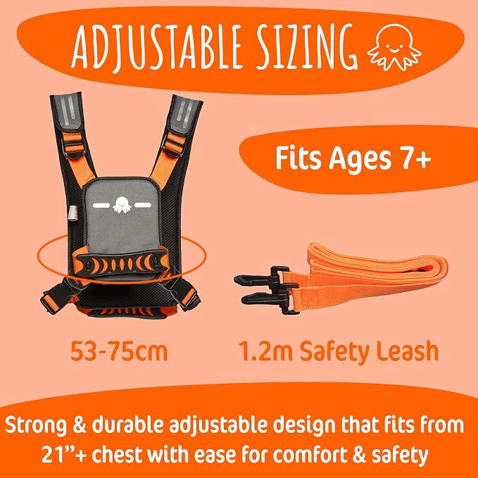 Hobble De Hoo XL Autism Safety Harness for Kids & Teens 7+ | Walking Safety Vest with Grab Handles & Reflective Strips