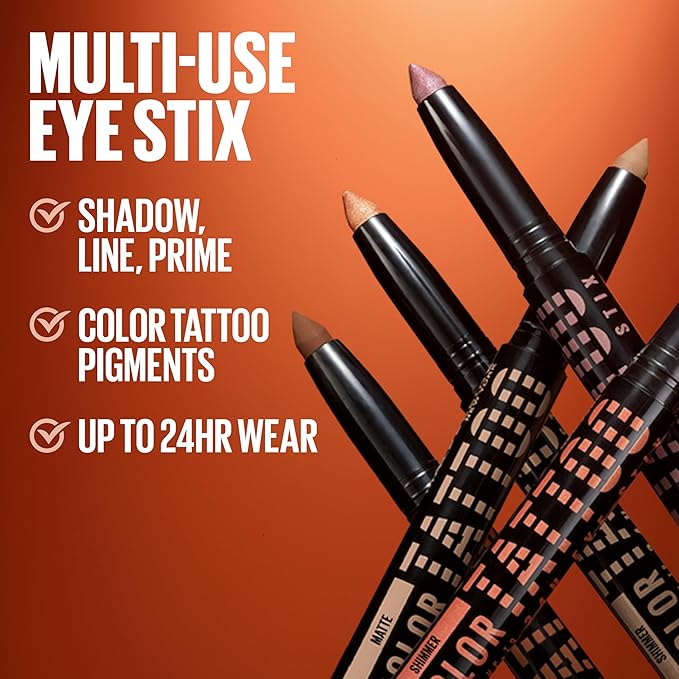 MAYBELLINE Color Tattoo Longwear Multi-Use 24HR Eye Shadow Stix, Rich, Long Lasting Eyeshadow, Eyeliner and Eye Primer Stick, I Am Cozy (Matte Taupe)